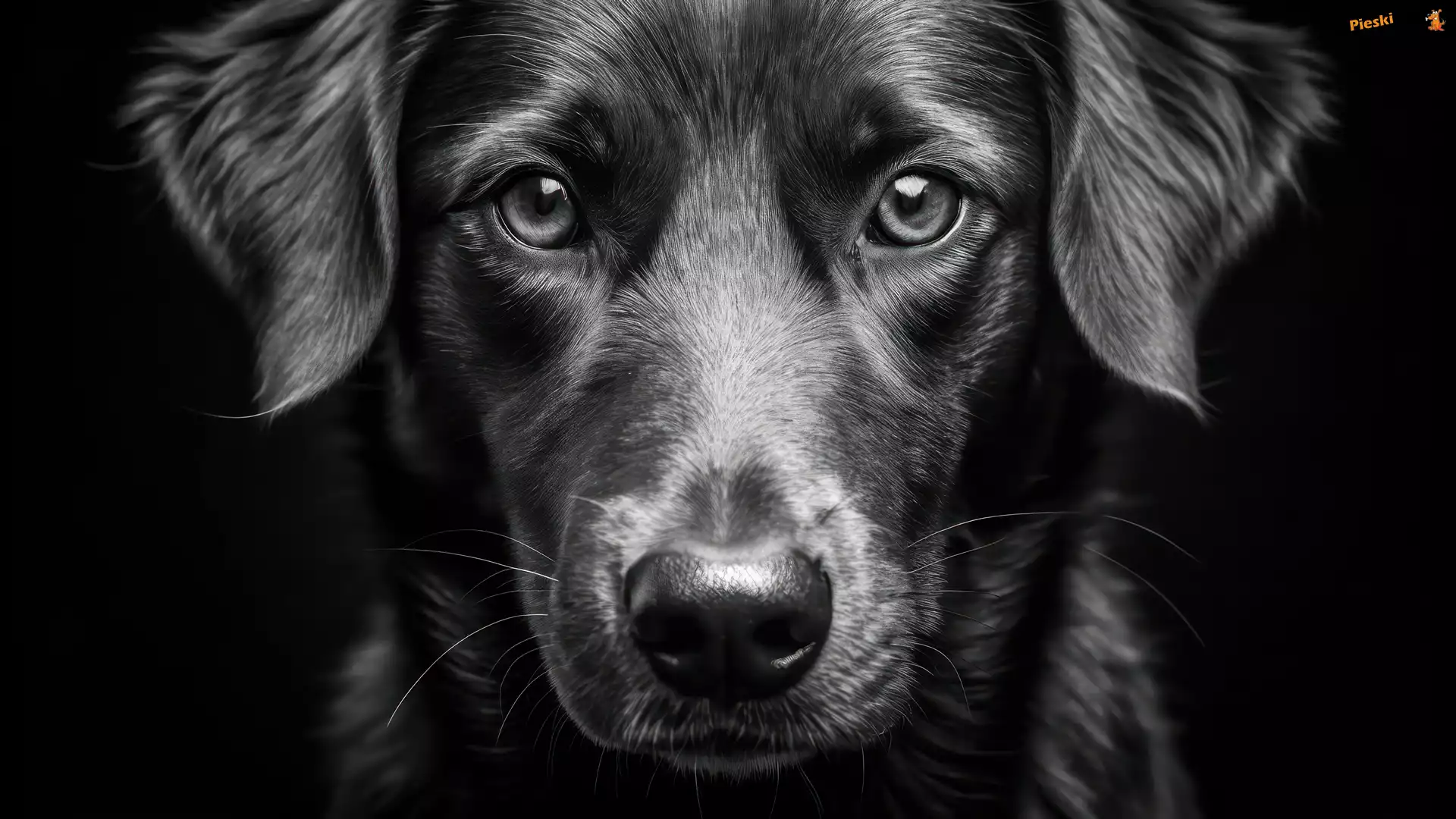 Czarno-białe, Pies, Czarny